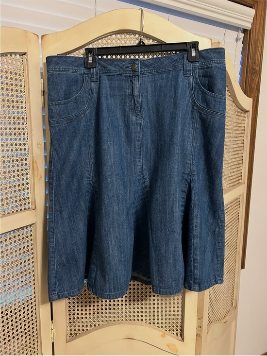 Christopher & Banks Dresses & Skirts - Christopher & Banks Dark Blue Denim A-Line Skirt
